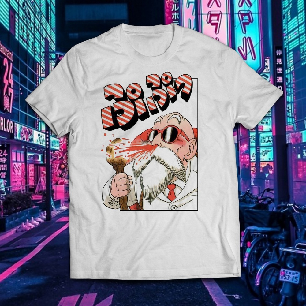 Dragon Ball Master Roshi Funny Bloody Nose Tee